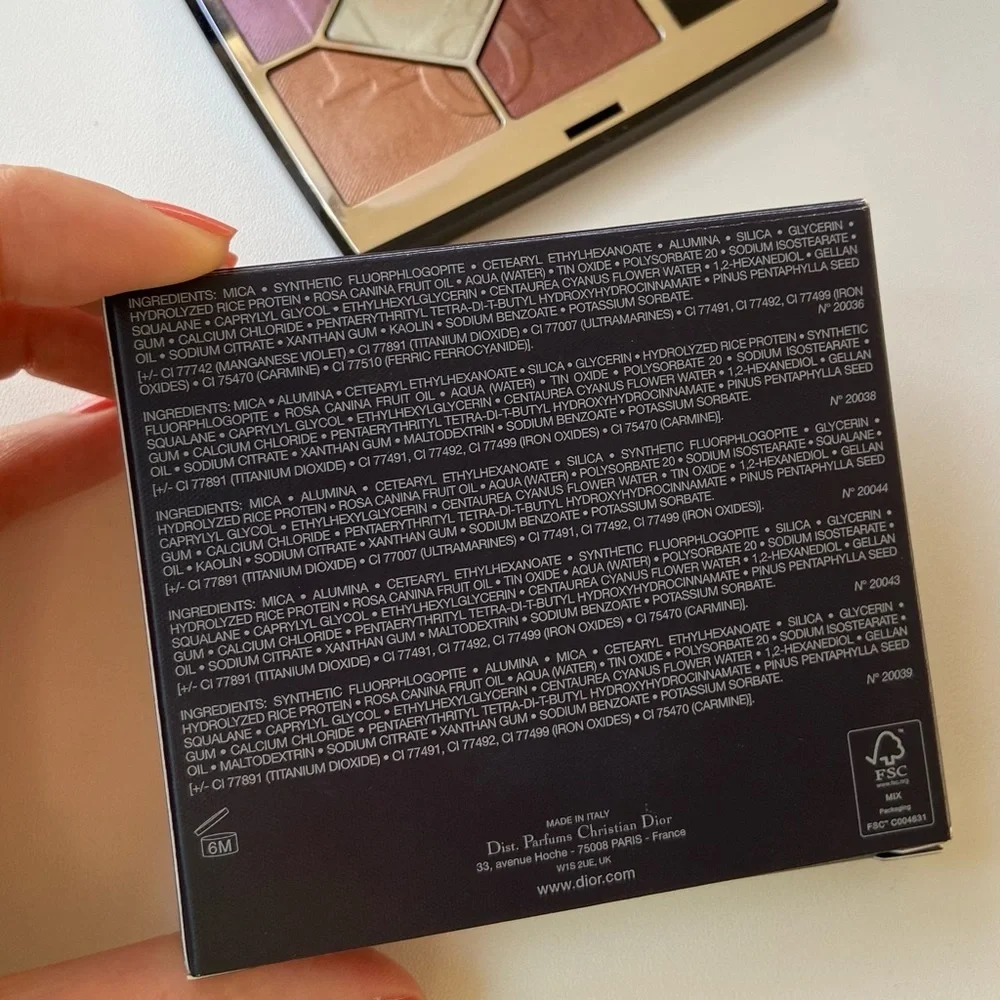 DIOR 5 Couleurs 933 Pastel Glow Eyeshadow Palette Limited Edition